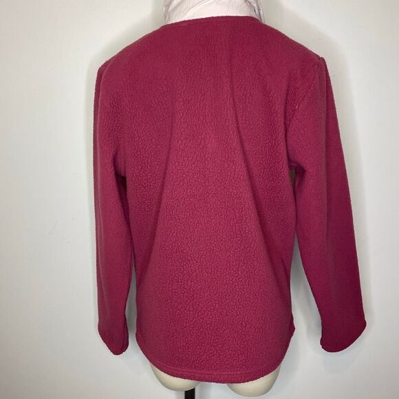 NWT Te Verde Quarter Zip Pullover SMALL Pink White Colorblock Fleece Sweatshirt - Picture 3 of 8